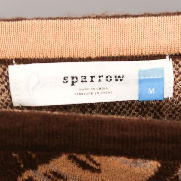 Anthropologie Sparrow Womens Pencil Skirt Size Medium Brown Jacquard 70s Boho - Picture 4 of 6